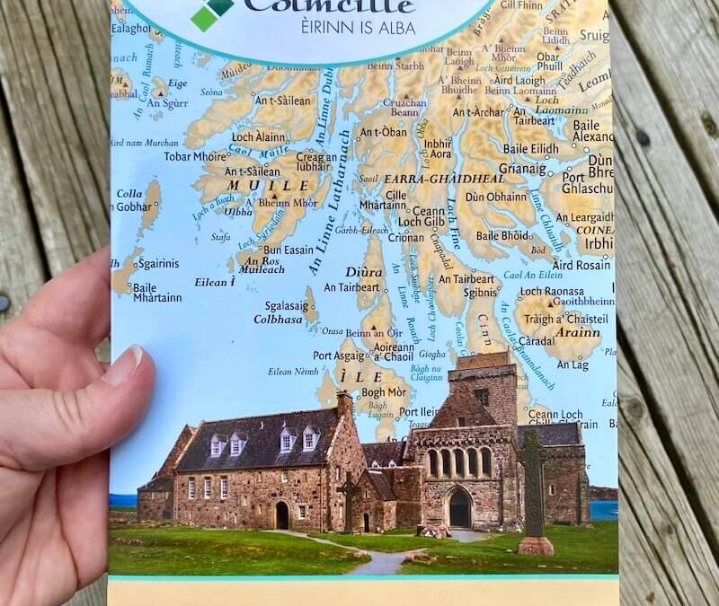 Map of Scotland & Ireland in Gaelic & Irish: St. Columba’s Land